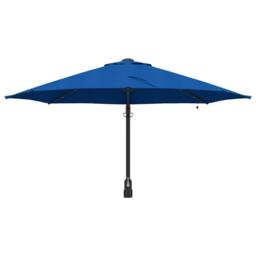 Berkfield Home Wall-mounted Garden Parasol with LEDs Azure Blue 248 cm - thumbnail 4