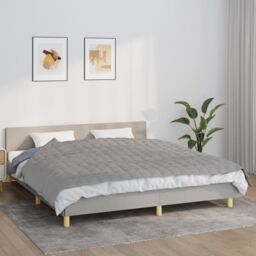 Berkfield Home Weighted Blanket Grey 155x220 cm 7 kg Fabric - thumbnail 1