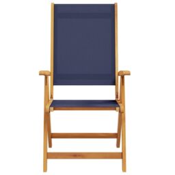 Berkfield Home Folding Garden Chairs 2 pcs Solid Wood Acacia & Textilene in Brown - thumbnail 4