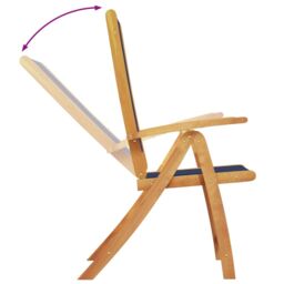 Berkfield Home Folding Garden Chairs 2 pcs Solid Wood Acacia & Textilene in Brown - thumbnail 7
