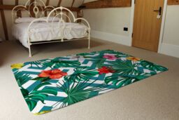 Benjamin Tate Design Tropical Leaves & Geometrics Rug in Natural - Size: Large - thumbnail 3