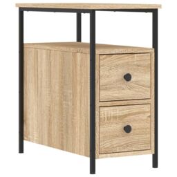 Berkfield Home Bedside Cabinets 2 pcs Sonoma Oak 30x60x60 cm Engineered Wood in Brown - Size: 30 x 60 x 60 cm - thumbnail 5