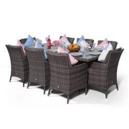 Thats Furniture Savannah Rectangular 8 Seater Rattan Patio Dining Set in Grey - thumbnail 6