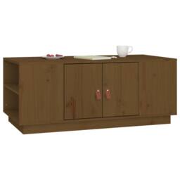 Berkfield Home Coffee Table Honey Brown 100x50x41 cm Solid Wood Pine - Size: 100 x 50 x 41 cm - thumbnail 5