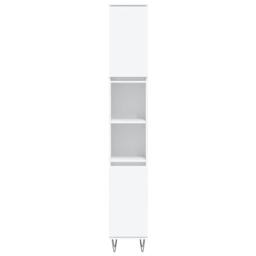 Berkfield Home Durable Bathroom Cabinet White 30x30x190 cm Engineered Wood - Size: 30 x 30 x 190 cm - thumbnail 5