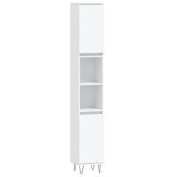 Berkfield Home Durable Bathroom Cabinet White 30x30x190 cm Engineered Wood - Size: 30 x 30 x 190 cm - thumbnail 3
