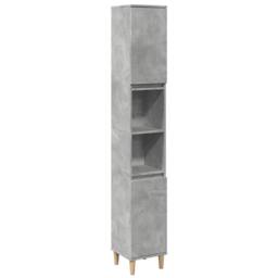 Berkfield Home Durable 3 Piece Bathroom Furniture Set Concrete Grey Engineered Wood - thumbnail 4