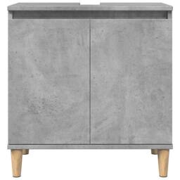 Berkfield Home Durable 3 Piece Bathroom Furniture Set Concrete Grey Engineered Wood - thumbnail 9