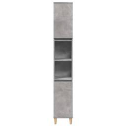 Berkfield Home Durable 3 Piece Bathroom Furniture Set Concrete Grey Engineered Wood - thumbnail 5