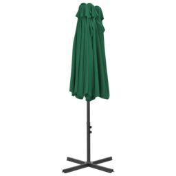Berkfield Home Outdoor Parasol with Aluminium Pole 460x270 cm Green - thumbnail 5