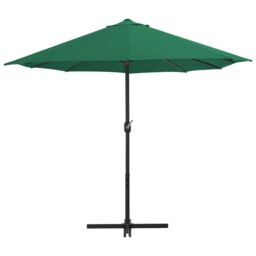 Berkfield Home Outdoor Parasol with Aluminium Pole 460x270 cm Green - thumbnail 3
