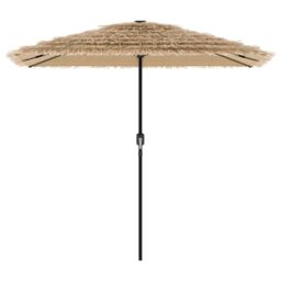 Berkfield Home Garden Parasol with Steel Pole Brown 248x248x248 cm - Size: 248 x 248 x 248 cm - thumbnail 4