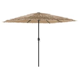 Berkfield Home Garden Parasol with Steel Pole Brown 248x248x248 cm - Size: 248 x 248 x 248 cm - thumbnail 5