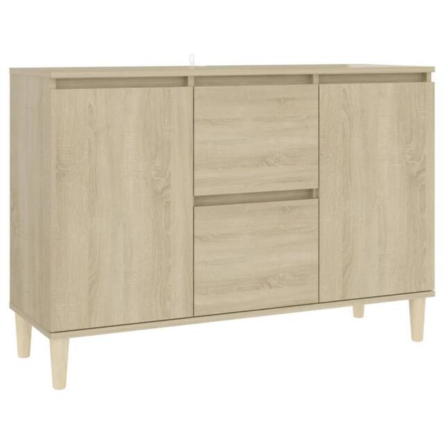 Berkfield Home Sideboard Sonoma Oak 103.5x35x70 cm Engineered Wood in Light Beige - image 1