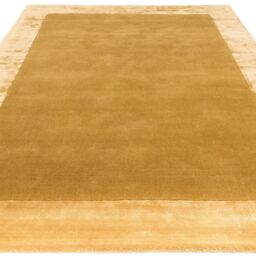 The Rug Shop UK Gold Handmade Luxurious Easy to clean Plain Border Area Rug - Size: 200 cm x 290 cm - thumbnail 2