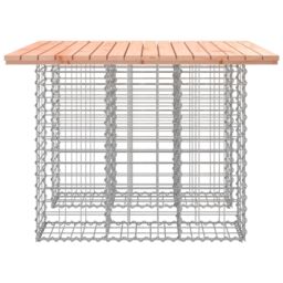 Berkfield Home Garden Bench Gabion Design 100x102x72 cm Solid Wood Douglas in Brown - Size: 100 x 102 x 72 cm - thumbnail 4