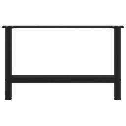 Berkfield Home Coffee Table Legs Black 2 pcs 70x(42-43) cm Steel - thumbnail 5