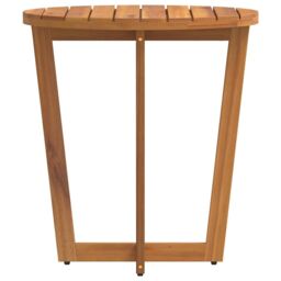 Berkfield Home Garden Side Table Round √ò70x75 cm Solid Wood Acacia in Brown - Size: 70x75 cm - thumbnail 6