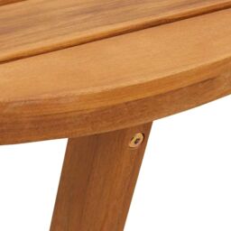 Berkfield Home Garden Side Table Round √ò70x75 cm Solid Wood Acacia in Brown - Size: 70x75 cm - thumbnail 9