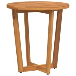 Berkfield Home Garden Side Table Round √ò70x75 cm Solid Wood Acacia in Brown - Size: 70x75 cm - thumbnail 7