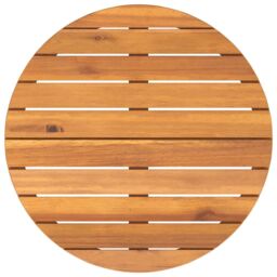 Berkfield Home Garden Side Table Round √ò70x75 cm Solid Wood Acacia in Brown - Size: 70x75 cm - thumbnail 8