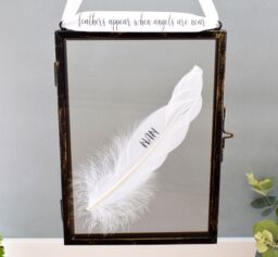 Amaya Rose Ltd In Memory of Nan Real feather Floating Picture Frame. Memorial Gift in Black - thumbnail 2