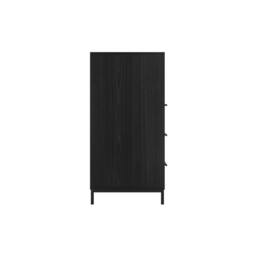 Wyld Haus Lou Matt Black 5 Drawer Reeded Wood Chest - thumbnail 3