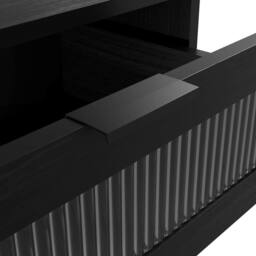 Wyld Haus Lou Matt Black 5 Drawer Reeded Wood Chest - thumbnail 6