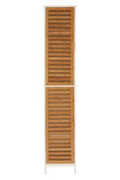 Orsina Practical Design 2 Single 4 Inner Shelves Standing Cabinet, Big Impact Display Cabinet, Slim Storage Unit in Natural