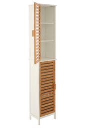 Orsina Practical Design 2 Single 4 Inner Shelves Standing Cabinet, Big Impact Display Cabinet, Slim Storage Unit in Natural - thumbnail 5