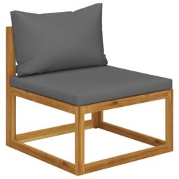 Berkfield Home 5 Piece Garden Lounge Set with Cushions Solid Wood Acacia (UK/IE/FI/NO only) in Brown - thumbnail 4