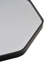 Living and Home Aluminium Alloy Framed HD Float Glass Bathroom Mirror in Black - thumbnail 5