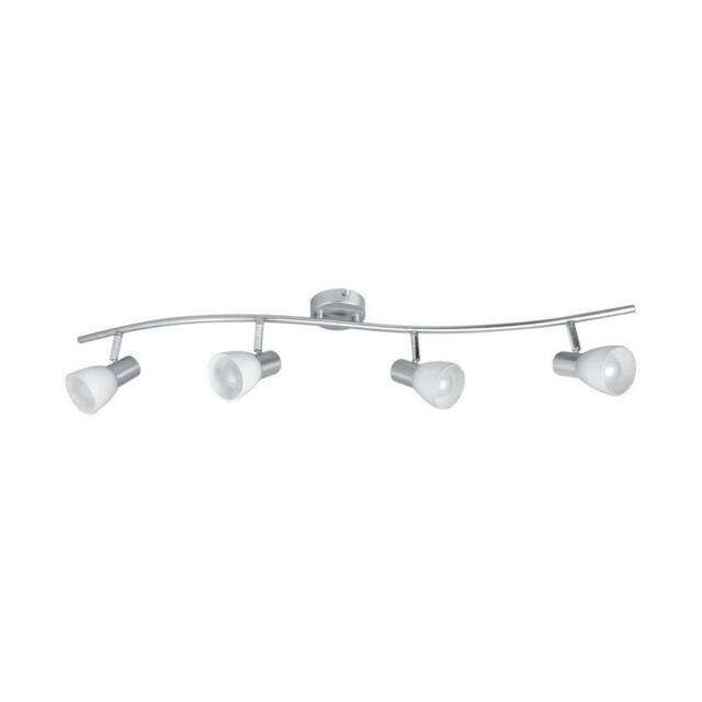 Netlighting SPOT 4 Light Adjustable Spotlight Bars Nickel 93.5x13.5cm in Grey - Size: 93.5x13.5 cm