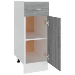 Berkfield Home Drawer Bottom Cabinet Grey Sonoma 30x46x81.5 cm Engineered Wood - thumbnail 7