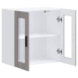 Berkfield Home Kitchen Wall Cabinet with Glass Door Porto Grey Sonoma - thumbnail 5