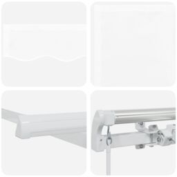 Berkfield Home Manual Retractable Awning White 400x300 cm - thumbnail 8
