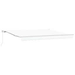 Berkfield Home Manual Retractable Awning White 400x300 cm - thumbnail 2