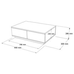 CALICOSY Rectangular Coffee Table With 1 Drop-Leaf, White & Atlantic Pine - … in Light Brown - thumbnail 5