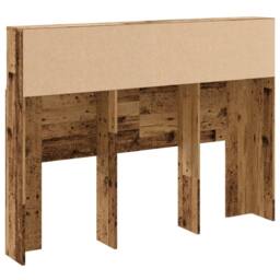 Berkfield Home Headboard Cabinet Old Wood 140x19x103.5 cm in Brown - thumbnail 6