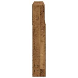 Berkfield Home Headboard Cabinet Old Wood 140x19x103.5 cm in Brown - thumbnail 5