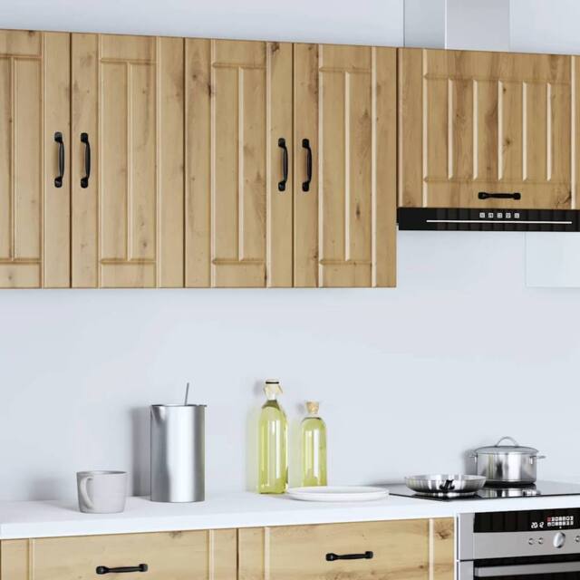 Berkfield Home Kitchen Wall Cabinet Lucca Artisan Oak Engineered Wood in Brown - image 1