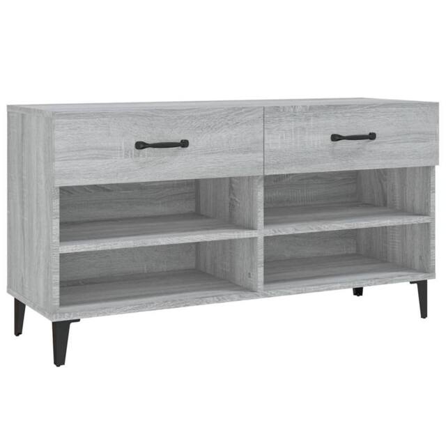 Berkfield Home Shoe Cabinet Grey Sonoma 102x35x55 cm Engineered Wood - Size: 102 x 35 x 55 cm - image 1