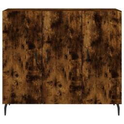 Berkfield Home Sideboard Smoked Oak 90x34x80 cm Engineered Wood in Brown - Size: 90 x 34 x 80 cm - thumbnail 6