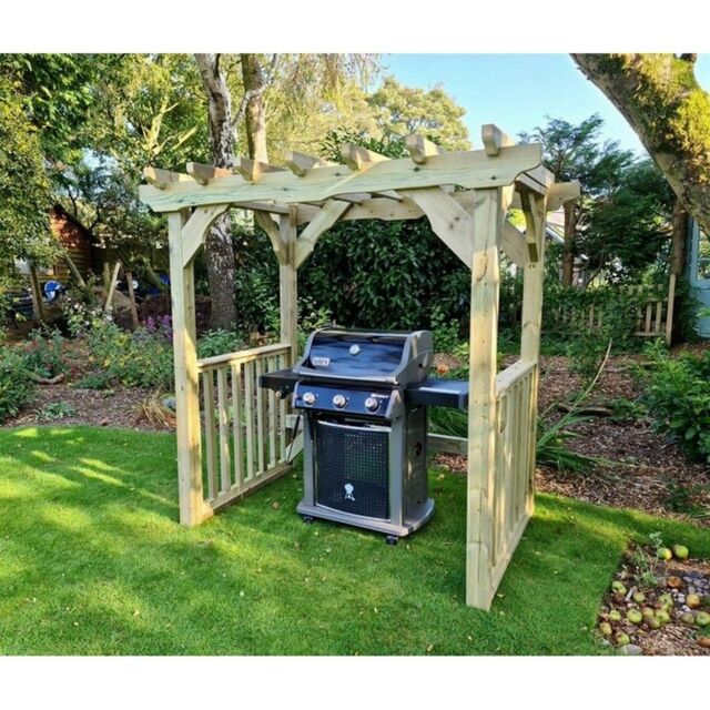 Churnet Valley Garden Furniture Ltd Lilly BBQ Hut - Timber - Minimal Assembly Required in Brown - image 1