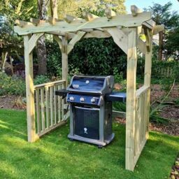 Churnet Valley Garden Furniture Ltd Lilly BBQ Hut - Timber - Minimal Assembly Required in Brown - thumbnail 2