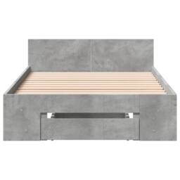 Berkfield Home Bed Frame with Drawer without Mattress Concrete Grey 90x190 cm Single - thumbnail 4