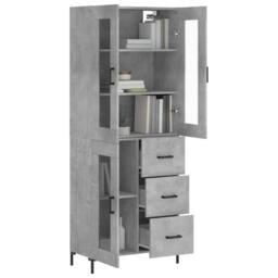 Berkfield Home Highboard Concrete Grey 69.5x34x180 cm Engineered Wood