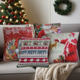 Luxury Living Christmas Child decorative cushion cover 45cm x 45cm in Red - Size: 45 cm x 45 cm - thumbnail 3