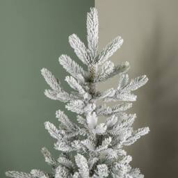 Samuel Alexander 8ft Snowy Grandis Fir Artificial Christmas Tree with Metal Stand in White - thumbnail 4