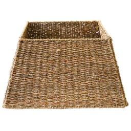 Lemon Pavilion Furniture and Decor Square Foldable Tree Skirt - Seagrass - L60 x W60 x H26 cm - Natural in Brown